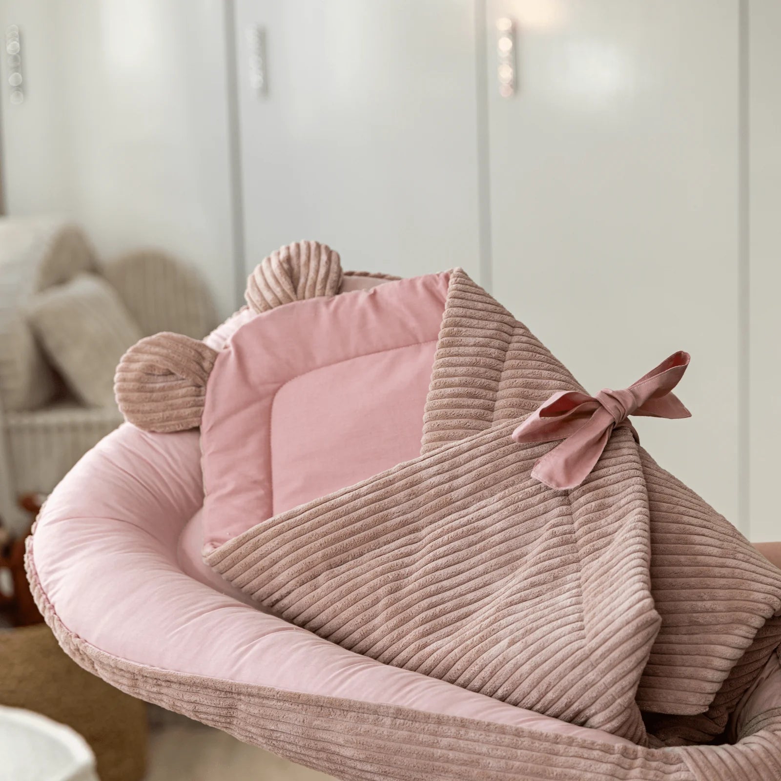 Baba pólya takaró alváshoz és öleléshez – Powder Pink – MeowBaby MeowBaby