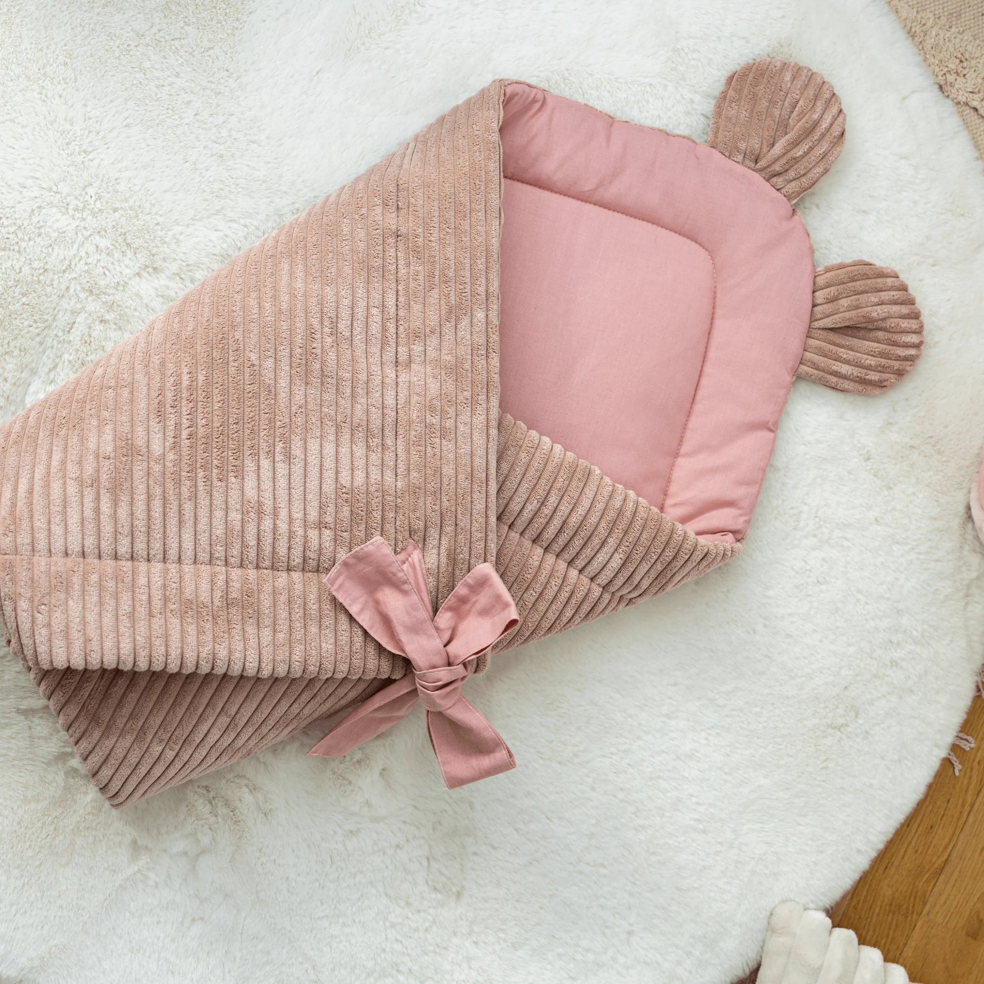 Baba pólya takaró alváshoz és öleléshez – Powder Pink – MeowBaby MeowBaby