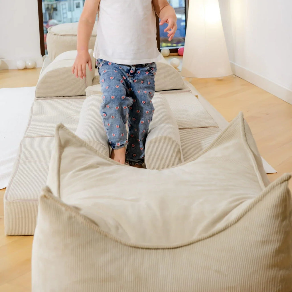 Négyzet alakú kordbársony puff – több színben – MeowBaby®