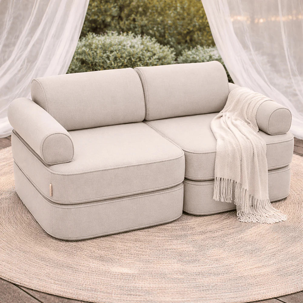 Outzy Pocket Sofa nagy – zabpehely-bézs – MeowBaby