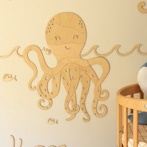 Wooden Wall Decoration - Octopus