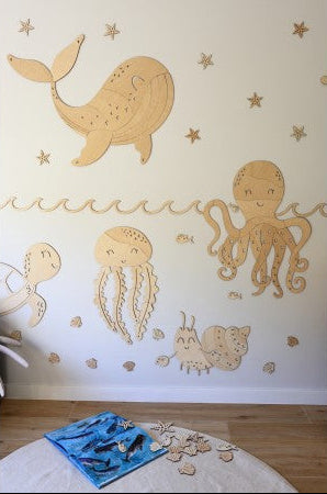 Wooden Wall Decoration - Octopus