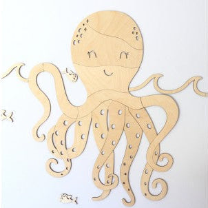 Wooden Wall Decoration - Octopus