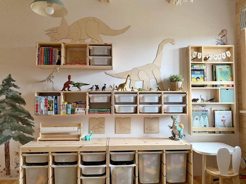 Origami Diplodocus Dinosaur – Wooden Wall Decoration, Medium