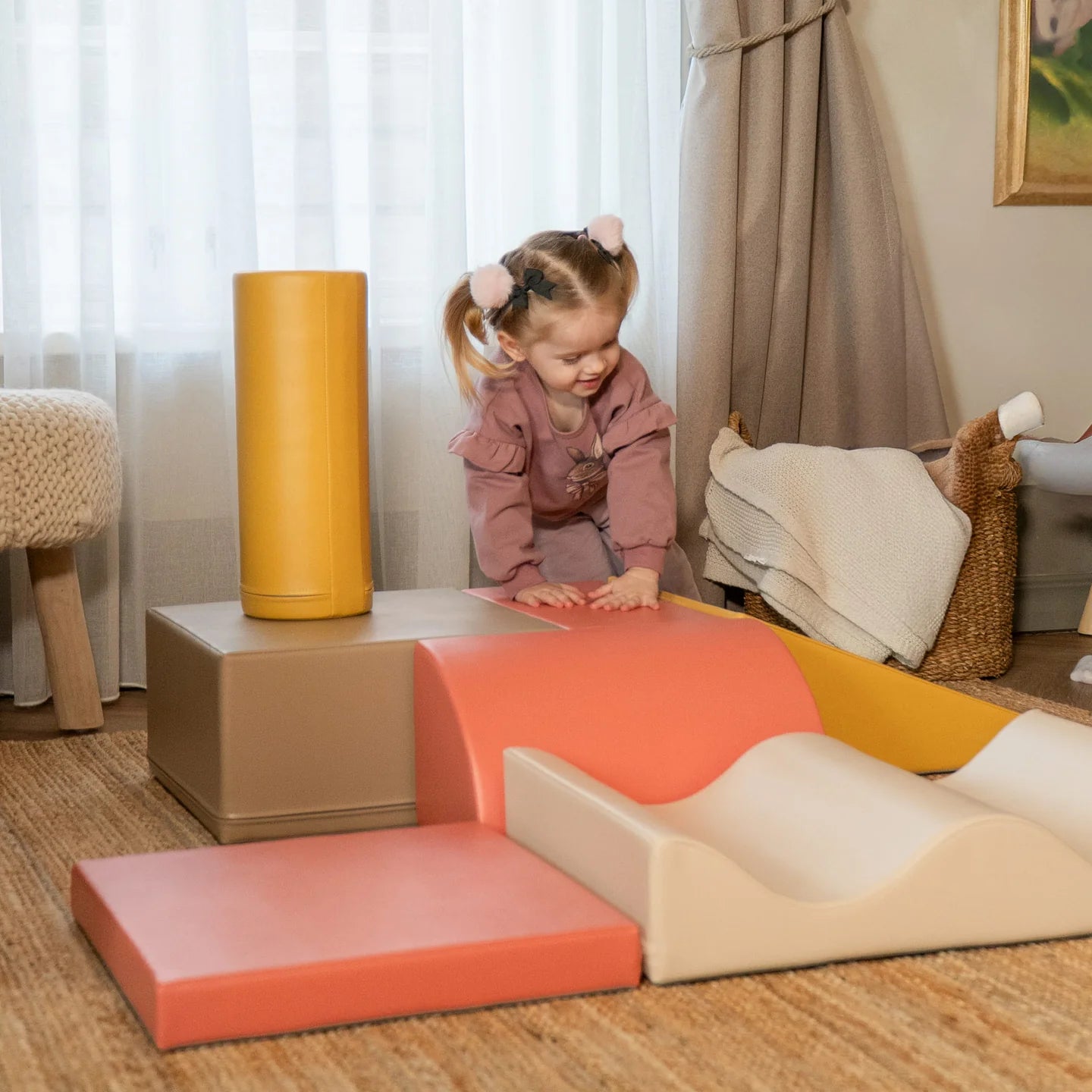 Discoverer 7 részes habszivacs játszókészlet – pasztell rózsaszín – IGLU IGLU