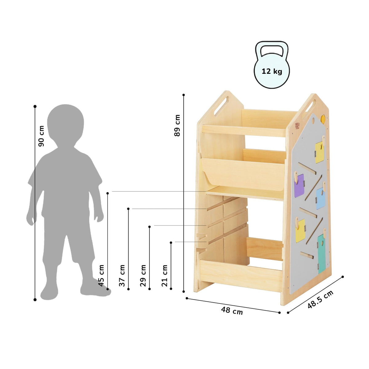 Play XL tanulótorony, asztal és szék – vanília – BusyKids