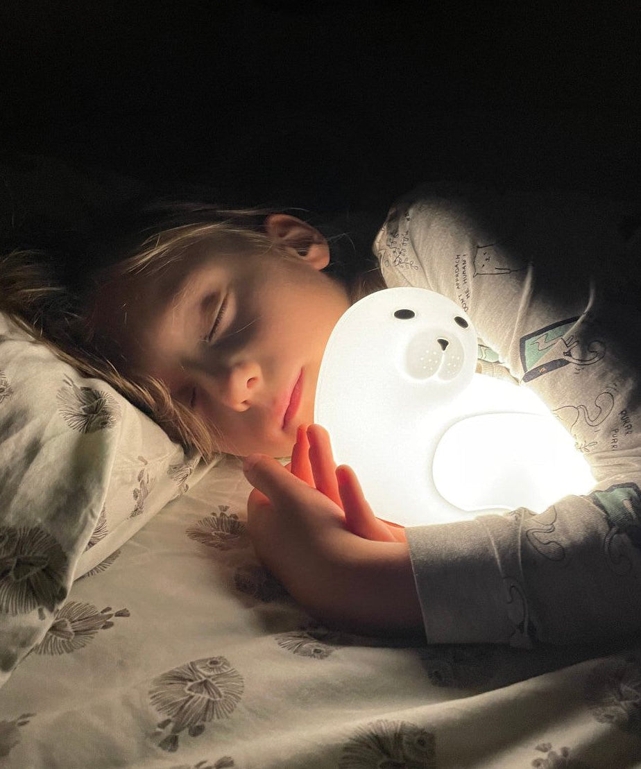 Seal Silicone Lamp with Remote - White