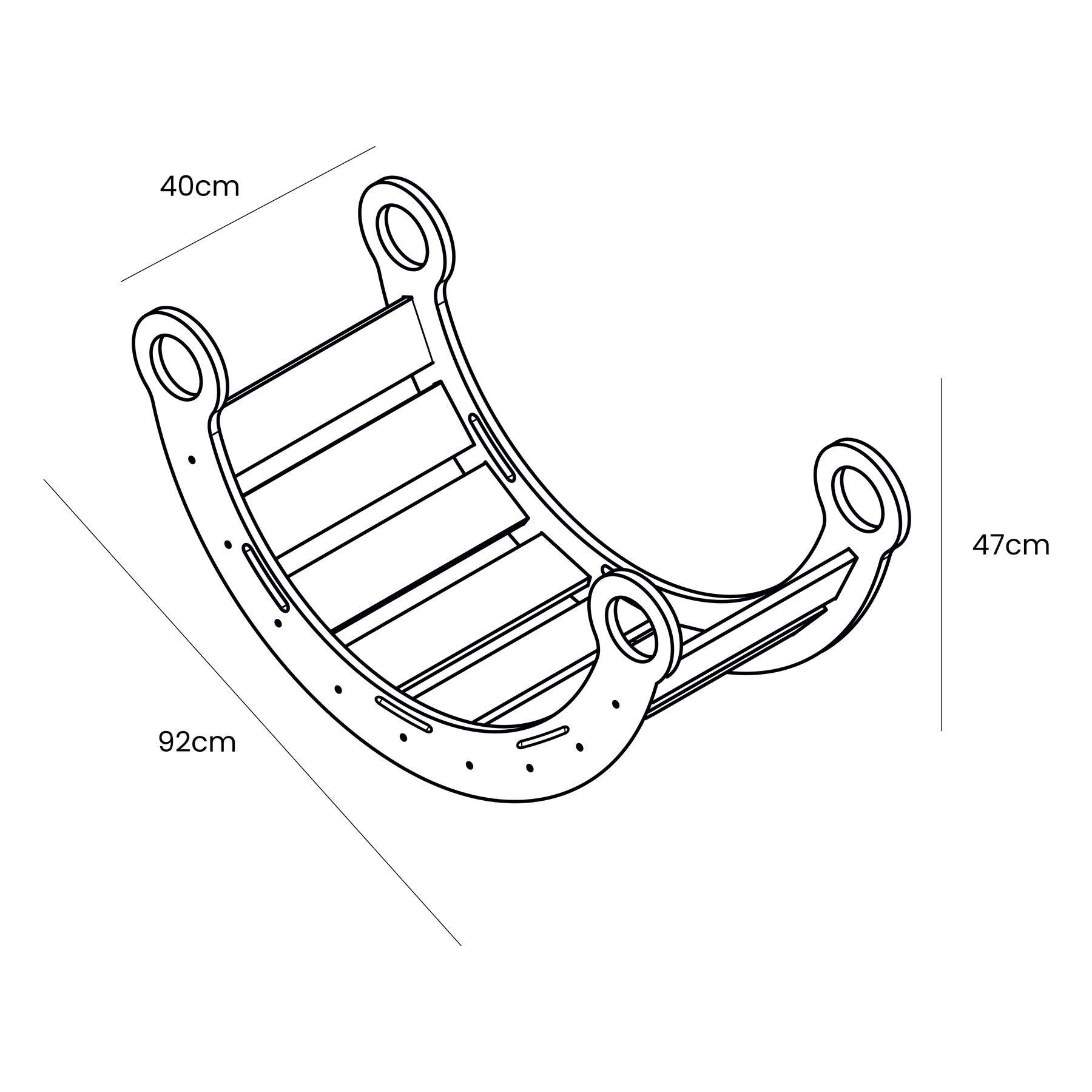 Snug Rocker for Kids - Natural With Grey Pillow