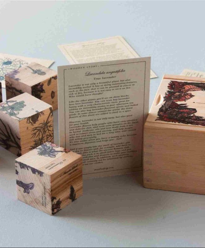 Wooden Blocks Bee Life - Honey Plants