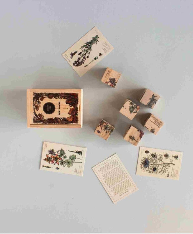 Wooden Blocks Bee Life - Honey Plants