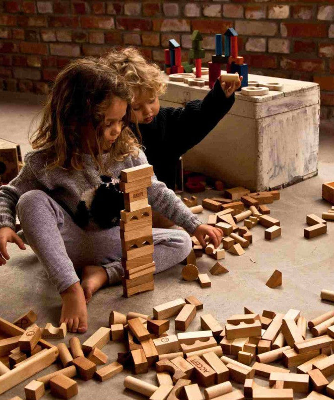 Wooden Blocks in a Bag – Natural, 50 Pieces