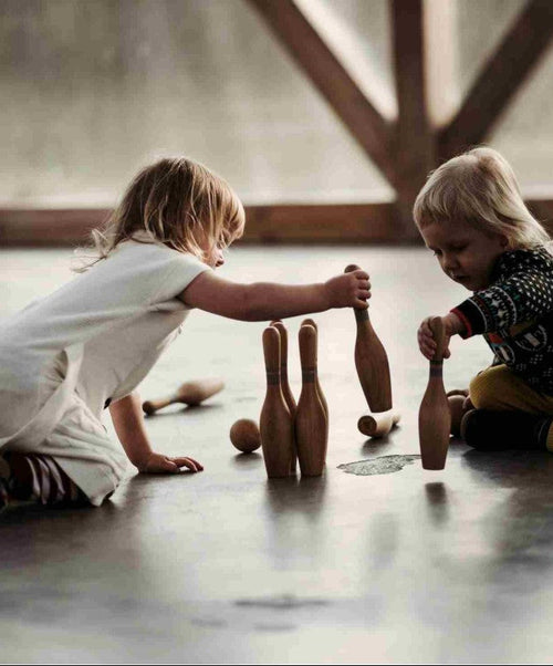 Wooden Bowling Pins - Natural