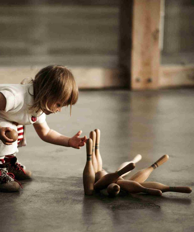 Wooden Bowling Pins - Natural