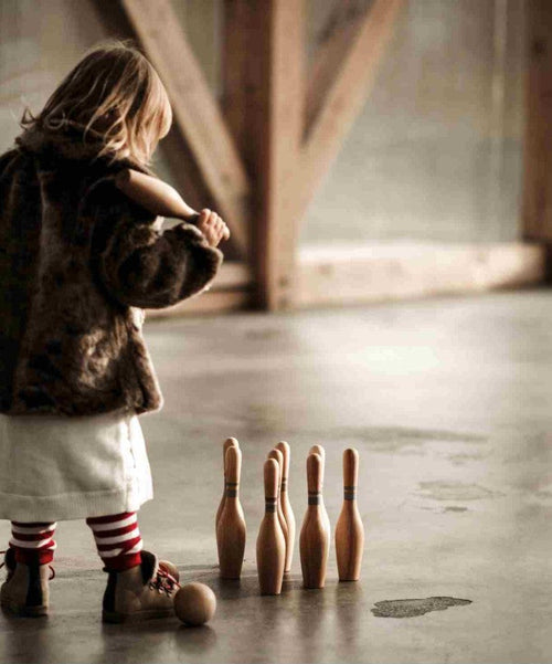 Wooden Bowling Pins - Natural