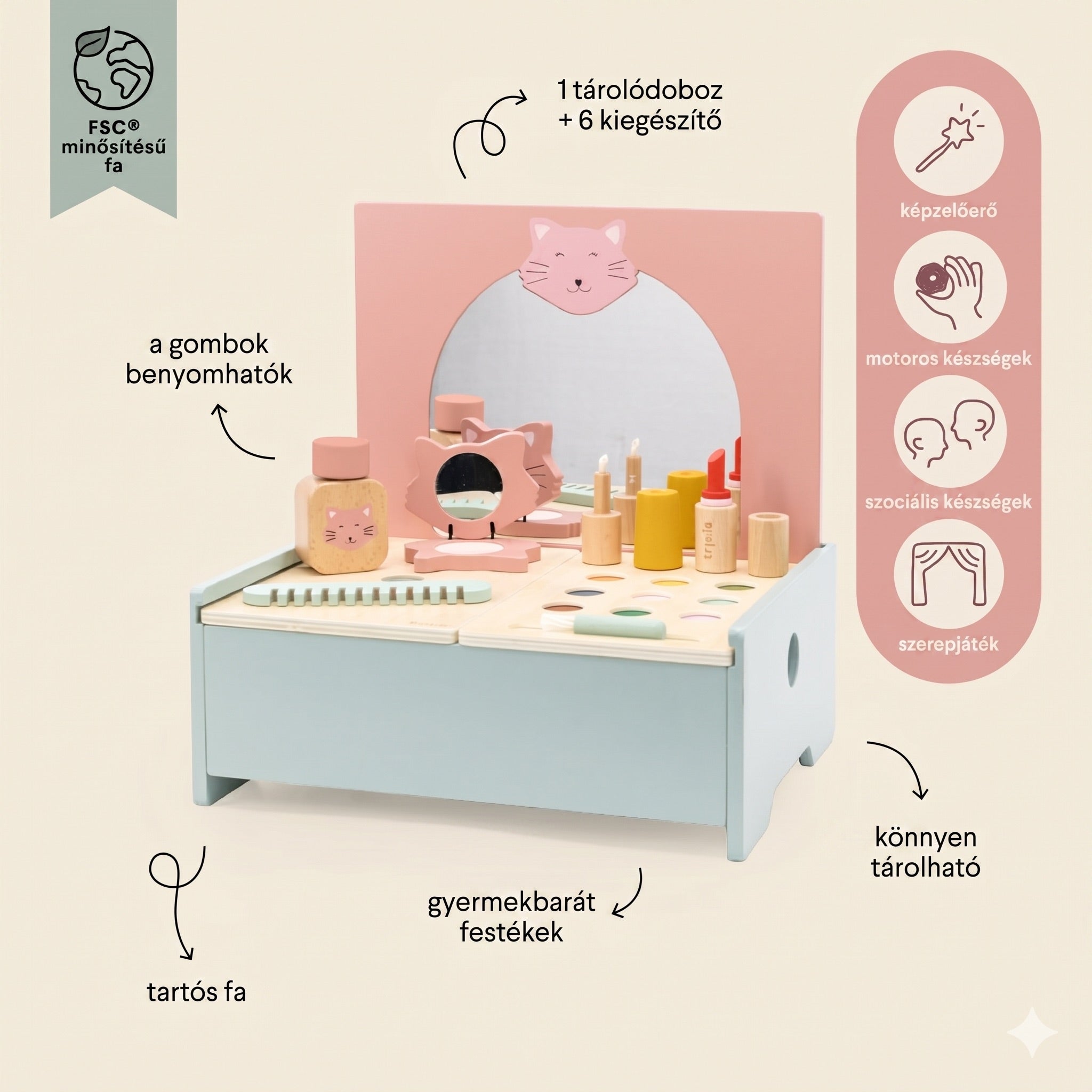 Fa sminkkészlet – Trixie Baby