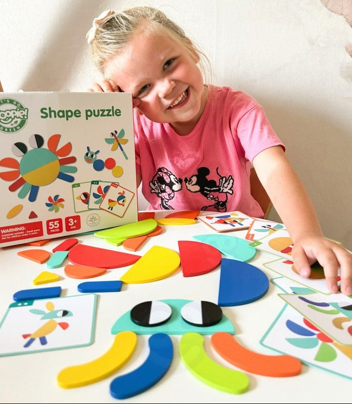 Wooden Montessori shape Puzzle