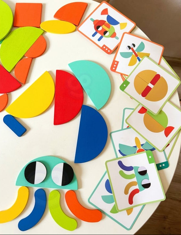 Wooden Montessori shape Puzzle