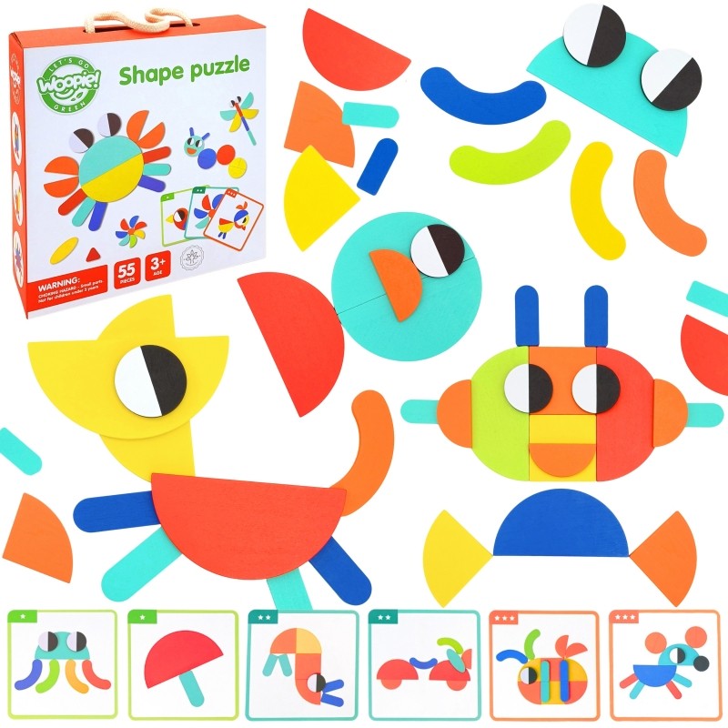 Wooden Montessori shape Puzzle