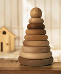 Wooden Round Pyramid - Natural
