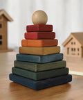 Wooden Square Pyramid - Colorful