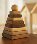 Wooden Square Pyramid - Natural