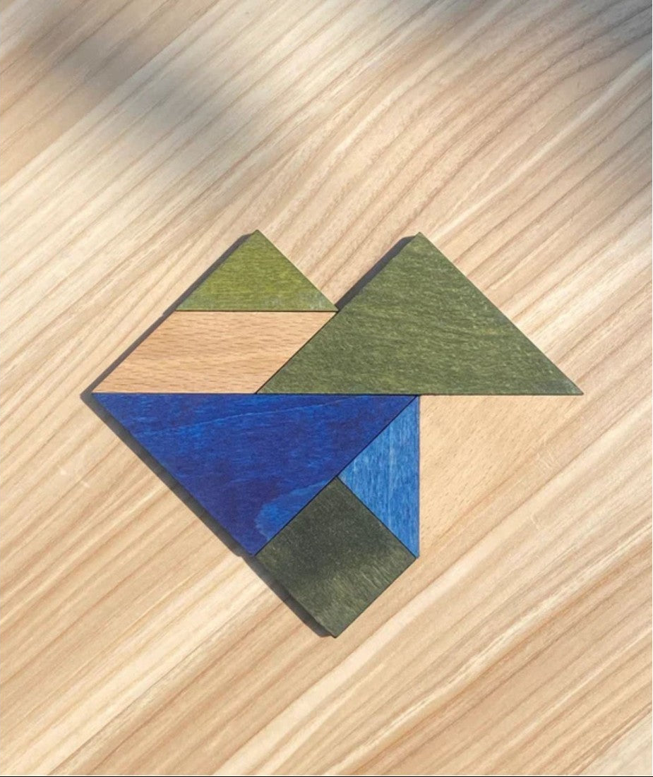 Wooden Story Tangram – Cold Color (in Storage Bag)