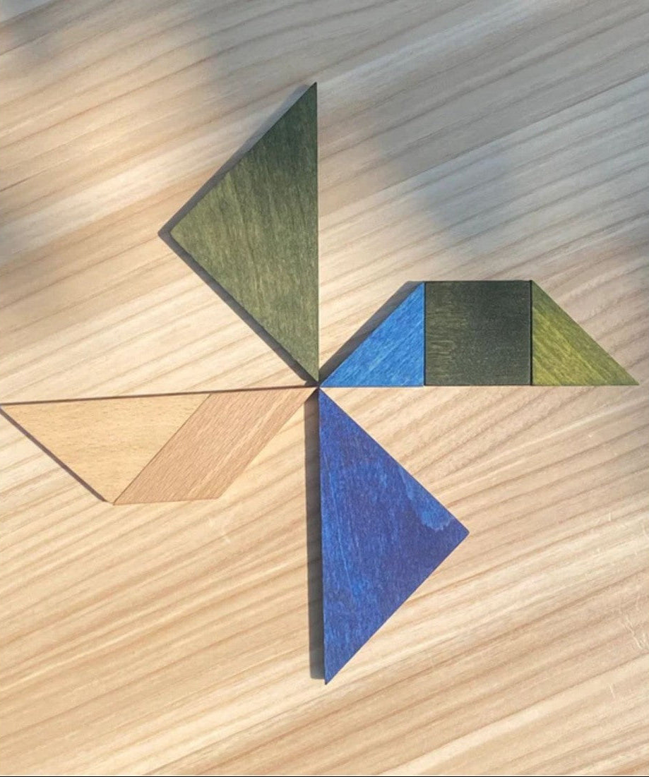 Wooden Story Tangram – Cold Color (in Storage Bag)
