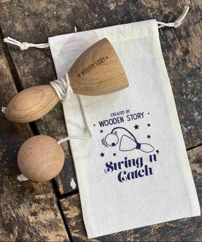 Wooden Swing and Catch Game