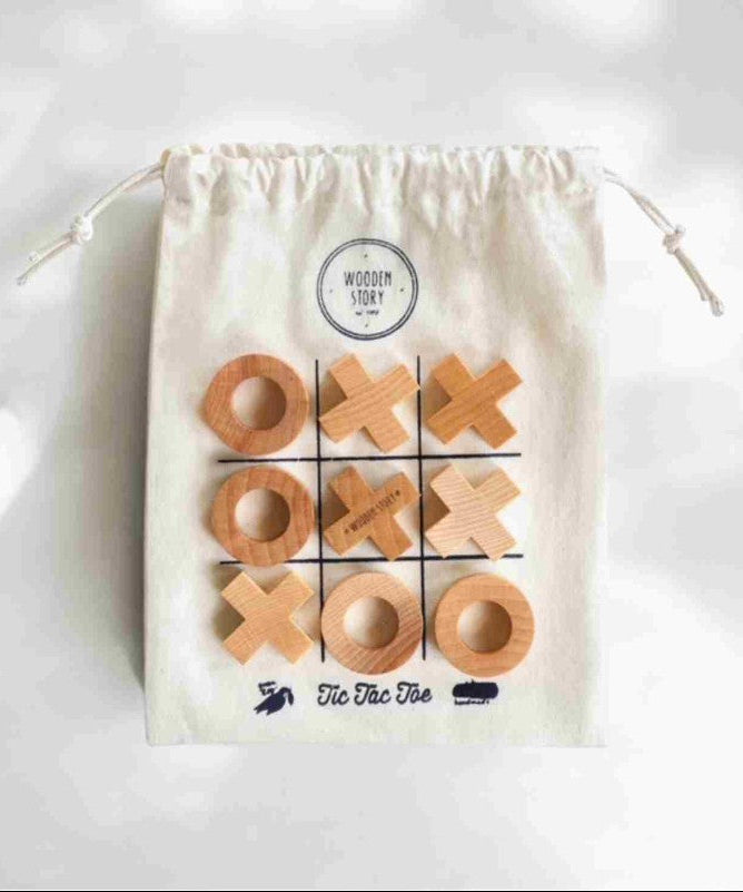 Wooden Tic-Tac-Toe Game