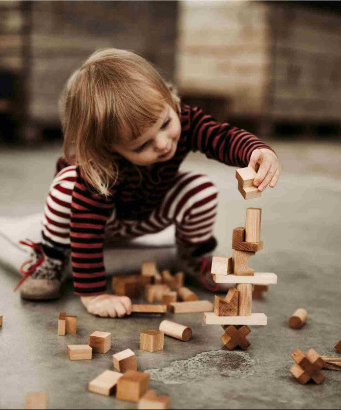 Wooden Tower Puzzle - Natural
