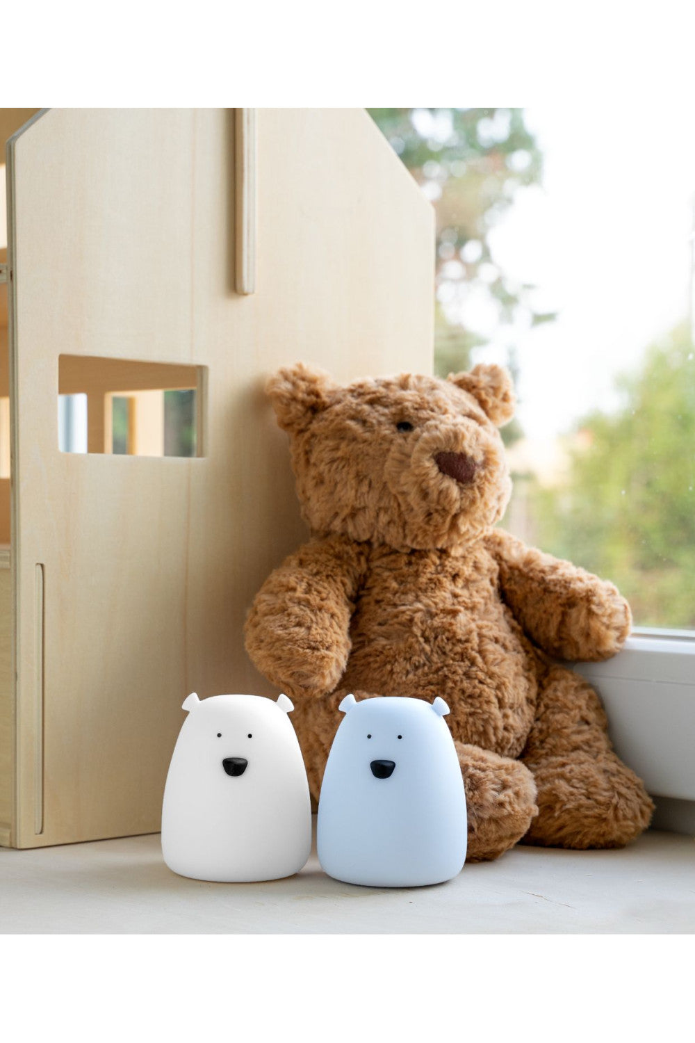 Mini maci lámpa szett, fehér + arctic kék, 2 db – Rabbit & Friends
