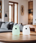 Set of 2 Mini Bear Lights - White and Arctic Green